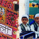 Left: A flower fan carried in the Phulwalon ki sair. Right: Children of qawwals at Quutb Sahib.